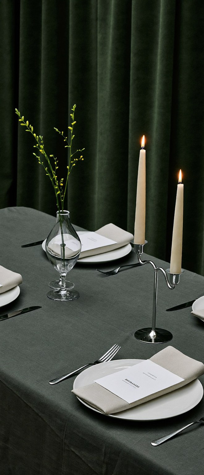 Restaurant table setting
